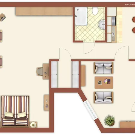 Апартаменты Beach, Ca 150 M Zum *